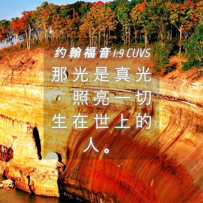 Picture 04 - 约 翰 福 音 1:9 CUVS - 那 光 是 真 光 ， 照 亮 一 切 生 在 - Bible Verse Picture