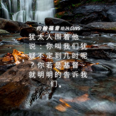 Picture 04 - 约 翰 福 音 10:24 CUVS - 犹 太 人 围 着 他 ， 说 ： 你 叫 我 - Bible Verse Picture