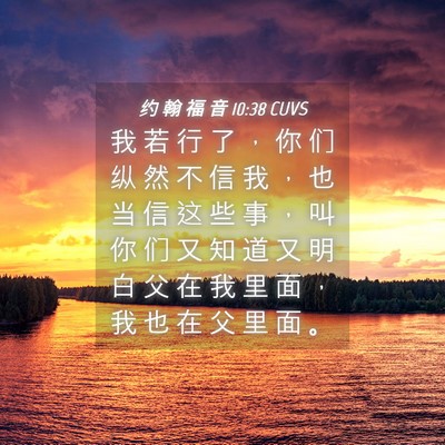 Picture 04 - 约 翰 福 音 10:38 CUVS - 我 若 行 了 ， 你 们 纵 然 不 信 我 - Bible Verse Picture