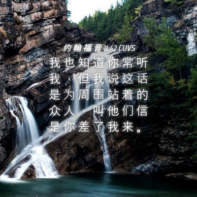 Picture 04 - 约 翰 福 音 11:42 CUVS - 我 也 知 道 你 常 听 我 ， 但 我 说 - Bible Verse Picture