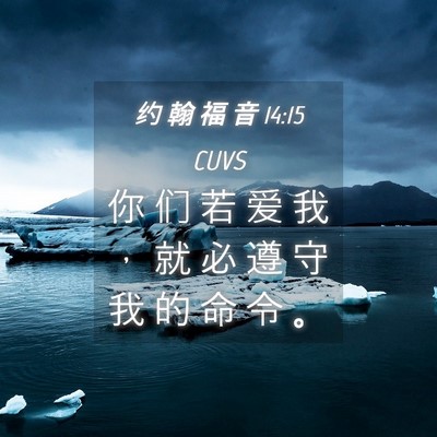 Picture 04 - 约 翰 福 音 14:15 CUVS - 你 们 若 爱 我 ， 就 必 遵 守 我 的 - Bible Verse Picture