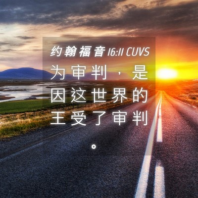 Picture 04 - 约 翰 福 音 16:11 CUVS - 为 审 判 ， 是 因 这 世 界 的 王 受 - Bible Verse Picture