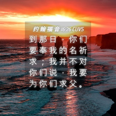 Picture 04 - 约 翰 福 音 16:26 CUVS - 到 那 日 ， 你 们 要 奉 我 的 名 祈 - Bible Verse Picture