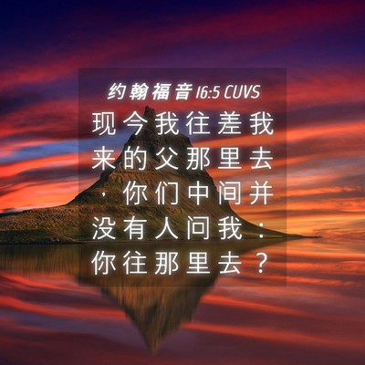 Picture 04 - 约 翰 福 音 16:5 CUVS - 现 今 我 往 差 我 来 的 父 那 里 去 - Bible Verse Picture