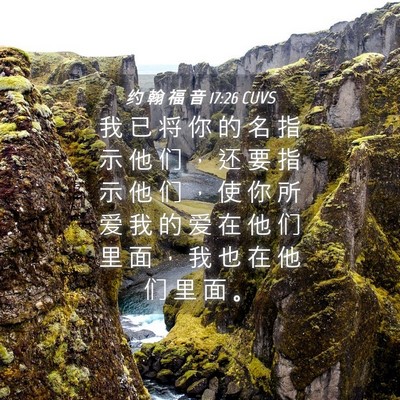 Picture 04 - 约 翰 福 音 17:26 CUVS - 我 已 将 你 的 名 指 示 他 们 ， 还 - Bible Verse Picture