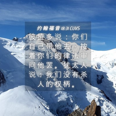 Picture 04 - 约 翰 福 音 18:31 CUVS - 彼 拉 多 说 ： 你 们 自 己 带 他 去 - Bible Verse Picture