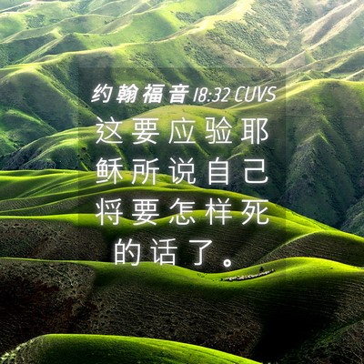 Picture 04 - 约 翰 福 音 18:32 CUVS - 这 要 应 验 耶 稣 所 说 自 己 将 要 - Bible Verse Picture
