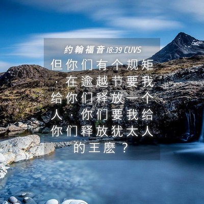 Picture 04 - 约 翰 福 音 18:39 CUVS - 但 你 们 有 个 规 矩 ， 在 逾 越 节 - Bible Verse Picture