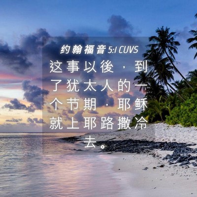 Picture 04 - 约 翰 福 音 5:1 CUVS - 这 事 以 後 ， 到 了 犹 太 人 的 一 - Bible Verse Picture