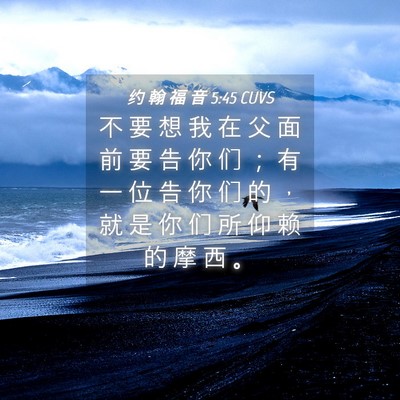 Picture 04 - 约 翰 福 音 5:45 CUVS - 不 要 想 我 在 父 面 前 要 告 你 们 - Bible Verse Picture
