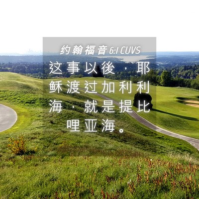 Picture 04 - 约 翰 福 音 6:1 CUVS - 这 事 以 後 ， 耶 稣 渡 过 加 利 利 - Bible Verse Picture