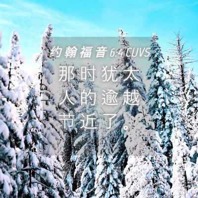 Picture 04 - 约 翰 福 音 6:4 CUVS - 那 时 犹 太 人 的 逾 越 节 近 了 - Bible Verse Picture