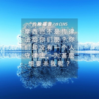 Picture 04 - 约 翰 福 音 7:19 CUVS - 摩 西 岂 不 是 传 律 法 给 你 们 麽 - Bible Verse Picture