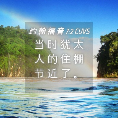Picture 04 - 约 翰 福 音 7:2 CUVS - 当 时 犹 太 人 的 住 棚 节 近 了 - Bible Verse Picture