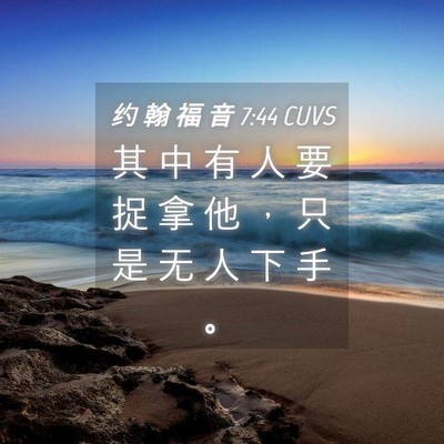 Picture 04 - 约 翰 福 音 7:44 CUVS - 其 中 有 人 要 捉 拿 他 ， 只 是 无 - Bible Verse Picture