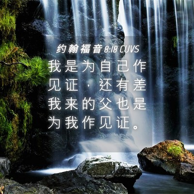 Picture 04 - 约 翰 福 音 8:18 CUVS - 我 是 为 自 己 作 见 证 ， 还 有 差 - Bible Verse Picture