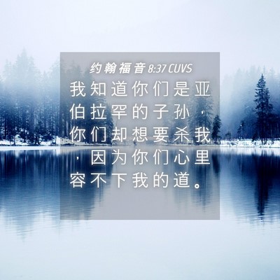 Picture 04 - 约 翰 福 音 8:37 CUVS - 我 知 道 你 们 是 亚 伯 拉 罕 的 子 - Bible Verse Picture