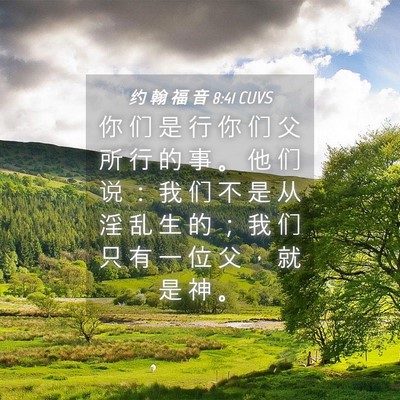 Picture 04 - 约 翰 福 音 8:41 CUVS - 你 们 是 行 你 们 父 所 行 的 事 。 - Bible Verse Picture