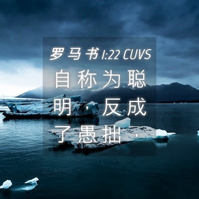 Picture 04 - 罗 马 书 1:22 CUVS - 自 称 为 聪 明 ， 反 成 了 愚 拙 - Bible Verse Picture