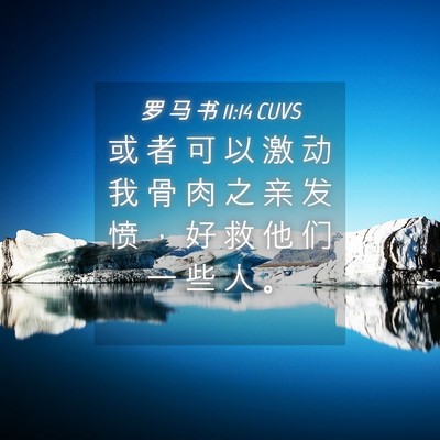 Picture 04 - 罗 马 书 11:14 CUVS - 或 者 可 以 激 动 我 骨 肉 之 亲 发 - Bible Verse Picture