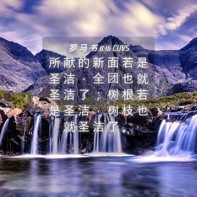 Picture 04 - 罗 马 书 11:16 CUVS - 所 献 的 新 面 若 是 圣 洁 ， 全 团 - Bible Verse Picture