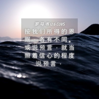 Picture 04 - 罗 马 书 12:6 CUVS - 按 我 们 所 得 的 恩 赐 ， 各 有 不 - Bible Verse Picture