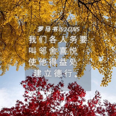 Picture 04 - 罗 马 书 15:2 CUVS - 我 们 各 人 务 要 叫 邻 舍 喜 悦 ， - Bible Verse Picture
