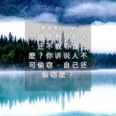 Picture 04 - 罗 马 书 2:21 CUVS - 你 既 是 教 导 别 人 ， 还 不 教 导 - Bible Verse Picture