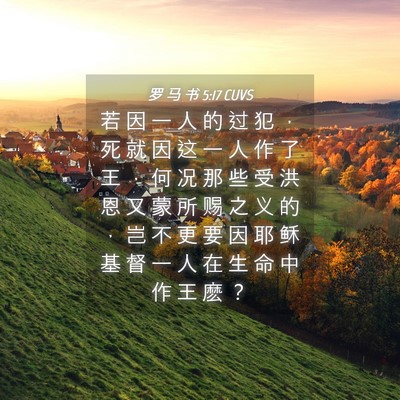 Picture 04 - 罗 马 书 5:17 CUVS - 若 因 一 人 的 过 犯 ， 死 就 因 这 - Bible Verse Picture