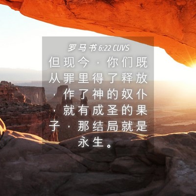 Picture 04 - 罗 马 书 6:22 CUVS - 但 现 今 ， 你 们 既 从 罪 里 得 了 - Bible Verse Picture