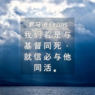 Picture 04 - 罗 马 书 6:8 CUVS - 我 们 若 是 与 基 督 同 死 ， 就 信 - Bible Verse Picture