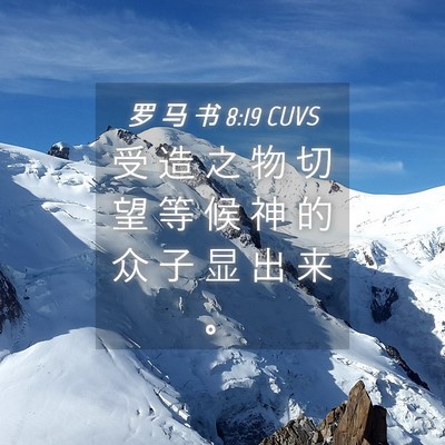 Picture 04 - 罗 马 书 8:19 CUVS - 受 造 之 物 切 望 等 候 神 的 众 子 - Bible Verse Picture