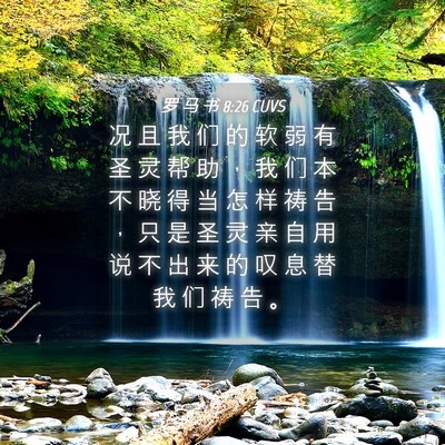 Picture 04 - 罗 马 书 8:26 CUVS - 况 且 我 们 的 软 弱 有 圣 灵 帮 助 - Bible Verse Picture