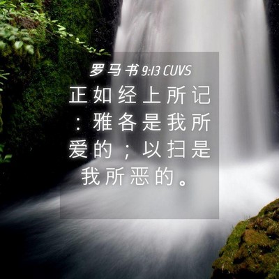 Picture 04 - 罗 马 书 9:13 CUVS - 正 如 经 上 所 记 ： 雅 各 是 我 所 - Bible Verse Picture