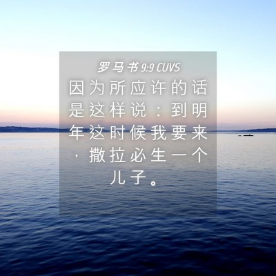 Picture 04 - 罗 马 书 9:9 CUVS - 因 为 所 应 许 的 话 是 这 样 说 ： - Bible Verse Picture
