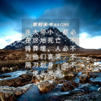 Picture 04 - 耶 利 米 书 16:6 CUVS - 连 大 带 小 ， 都 必 在 这 地 死 亡 - Bible Verse Picture