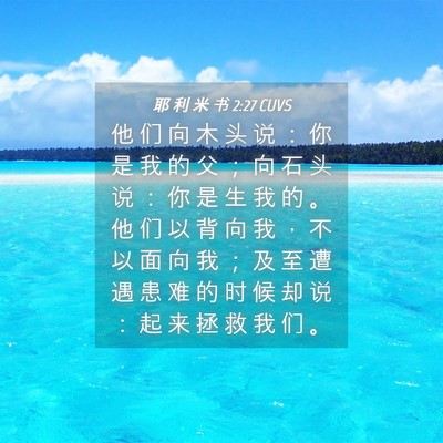Picture 04 - 耶 利 米 书 2:27 CUVS - 他 们 向 木 头 说 ： 你 是 我 的 父 - Bible Verse Picture