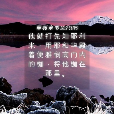 Picture 04 - 耶 利 米 书 20:2 CUVS - 他 就 打 先 知 耶 利 米 ， 用 耶 和 - Bible Verse Picture