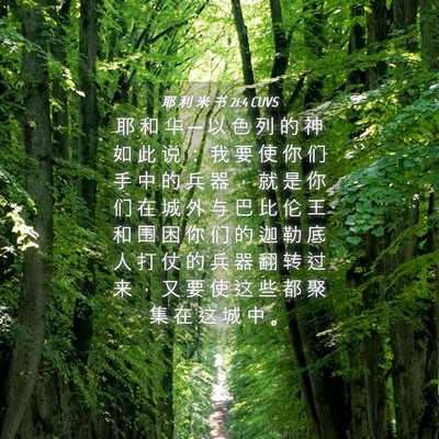 Picture 04 - 耶 利 米 书 21:4 CUVS - 耶 和 华 ─ 以 色 列 的 神 如 此 说 - Bible Verse Picture