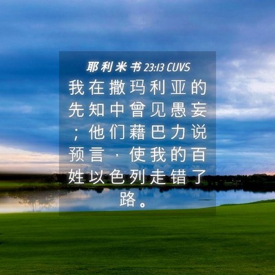 Picture 04 - 耶 利 米 书 23:13 CUVS - 我 在 撒 玛 利 亚 的 先 知 中 曾 见 - Bible Verse Picture