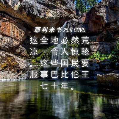 Picture 04 - 耶 利 米 书 25:11 CUVS - 这 全 地 必 然 荒 凉 ， 令 人 惊 骇 - Bible Verse Picture