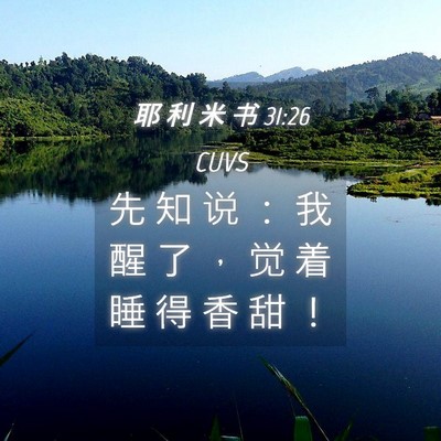 Picture 04 - 耶 利 米 书 31:26 CUVS - 先 知 说 ： 我 醒 了 ， 觉 着 睡 得 - Bible Verse Picture