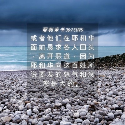 Picture 04 - 耶 利 米 书 36:7 CUVS - 或 者 他 们 在 耶 和 华 面 前 恳 求 - Bible Verse Picture