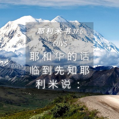 Picture 04 - 耶 利 米 书 37:6 CUVS - 耶 和 华 的 话 临 到 先 知 耶 利 米 - Bible Verse Picture