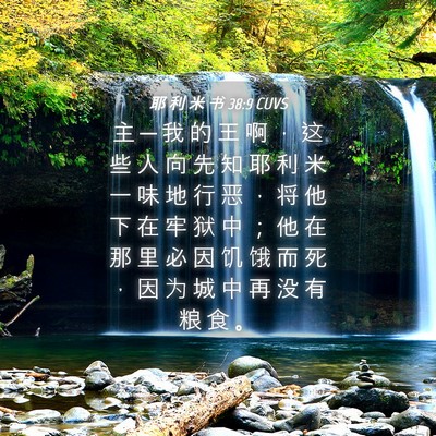 Picture 04 - 耶 利 米 书 38:9 CUVS - 主 ─ 我 的 王 啊 ， 这 些 人 向 先 - Bible Verse Picture