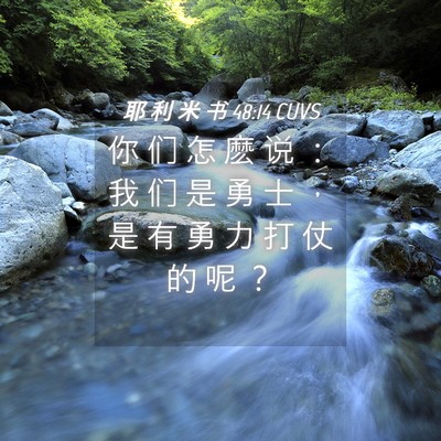 Picture 04 - 耶 利 米 书 48:14 CUVS - 你 们 怎 麽 说 ： 我 们 是 勇 士 ， - Bible Verse Picture