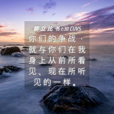 Picture 04 - 腓 立 比 书 1:30 CUVS - 你 们 的 争 战 ， 就 与 你 们 在 我 - Bible Verse Picture