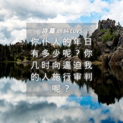 Picture 04 - 诗 篇 119:84 CUVS - 你 仆 人 的 年 日 有 多 少 呢 ？ 你 - Bible Verse Picture