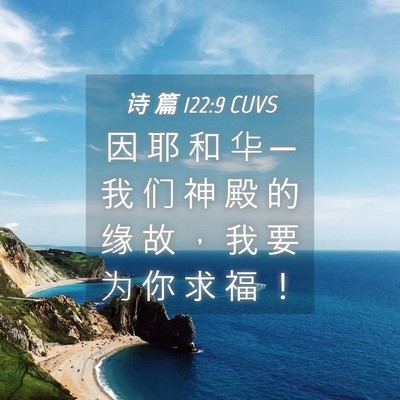 Picture 04 - 诗 篇 122:9 CUVS - 因 耶 和 华 ─ 我 们 神 殿 的 缘 故 - Bible Verse Picture
