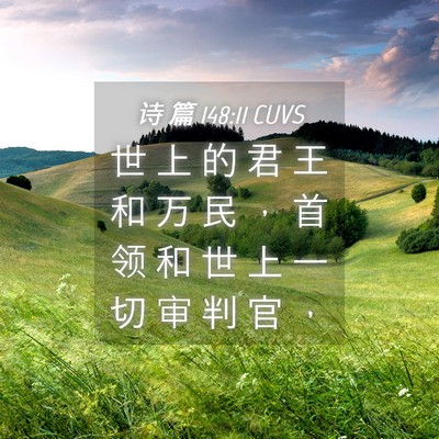 Picture 04 - 诗 篇 148:11 CUVS - 世 上 的 君 王 和 万 民 ， 首 领 和 - Bible Verse Picture